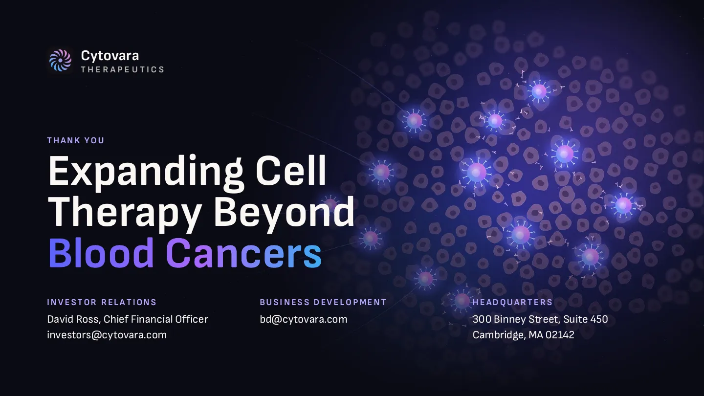 Cytovara Therapeutics, slide 26